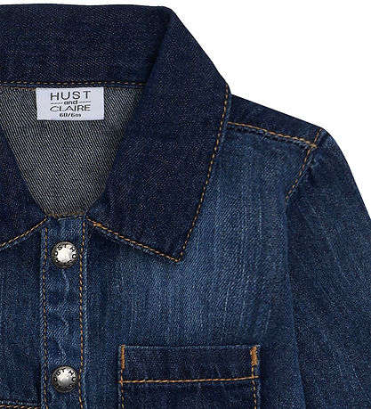 Hust and Claire Skjortebody l/æ - Denim - Bertil - Blue Denim