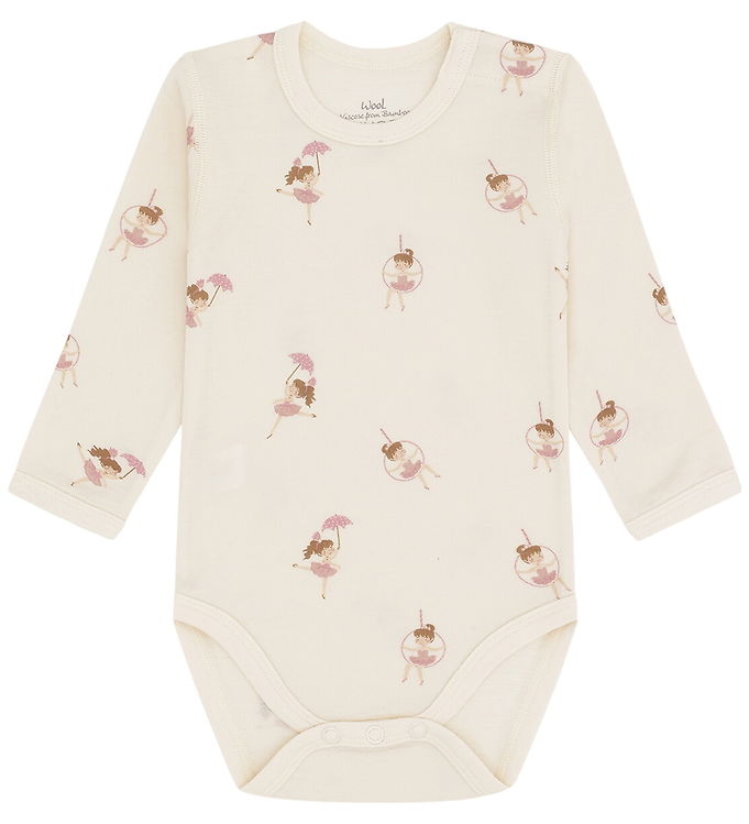 Hust and Claire Body l/æ - Uld/Bambus Viskose - Baloo - Off Whit
