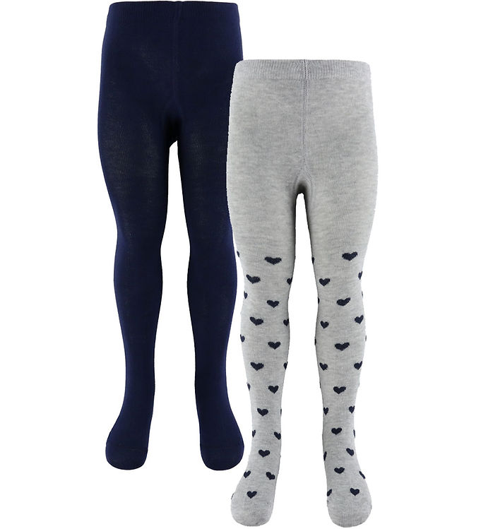 Creamie Strømpebukser - 2-pak - Lysegråmeleret