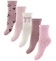 Name It Strømper - 5-pak - NmfVinni - Cloud Dancer/Bow Name It Strømper - 5-pak - NmfVinni - Cloud Dancer/Bow