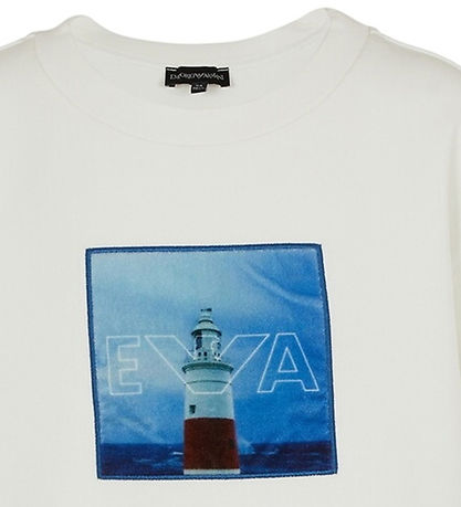 Emporio Armani Bluse - Snow White m. Print