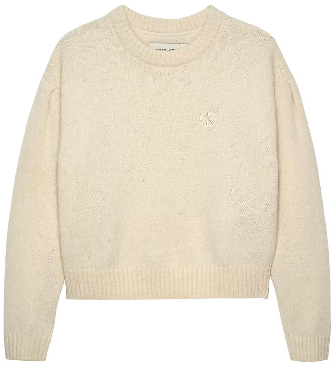 Calvin Klein Bluse - Polyester/Uld - Whitecap Gray