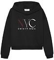 Calvin Klein Hættetrøje - Cropped - NYC Graphic - CK Black Calvin Klein Hættetrøje - Cropped - NYC Graphic - CK Black