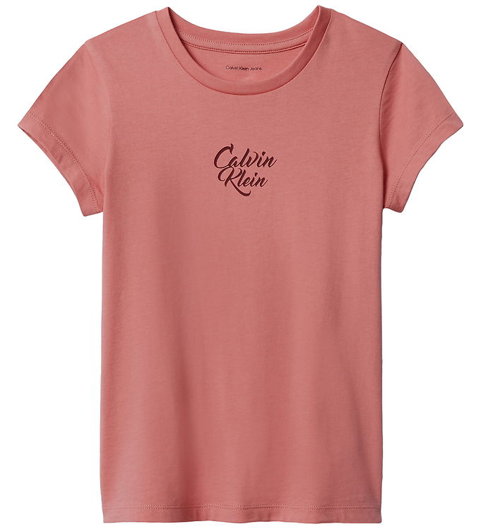 Calvin Klein T-shirt - Script Logo - Brandied Apricot