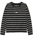 Calvin Klein Bluse - Stripe - CK Black/Whitecap Gray Calvin Klein Bluse - Stripe - CK Black/Whitecap Gray
