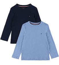 Tommy Hilfiger Bluse - 2-pak - Brisk Blue/Desert Sky Tommy Hilfiger Bluse - 2-pak - Brisk Blue/Desert Sky
