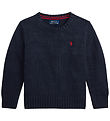 Polo Ralph Lauren Bluse - Strik - Navy Polo Ralph Lauren Bluse - Strik - Navy