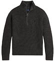 Polo Ralph Lauren Bluse m. Lynlås - Strik - Windsor Heather Polo Ralph Lauren Bluse m. Lynlås - Strik - Windsor Heather