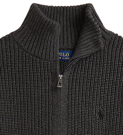 Polo Ralph Lauren Bluse m. Lynlås - Strik - Windsor Heather