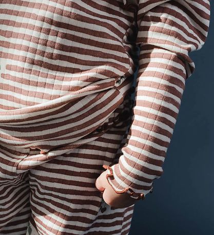 That's Mine Bluse - Rib - Jamilla - Love Berry Stripe