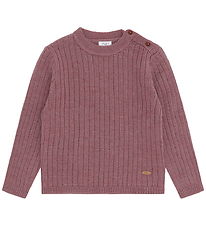 Hust and Claire Bluse - Strik - HCPil Wool Rib - Pale Mauve Hust and Claire Bluse - Strik - HCPil Wool Rib - Pale Mauve