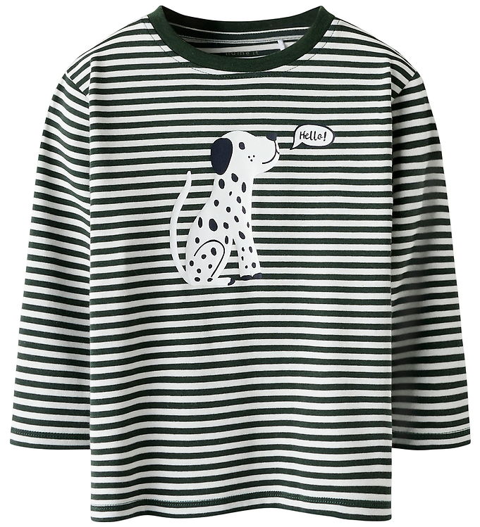 Name It Bluse - NmmKian - Cloud Dancer/Deep Forest m. Print