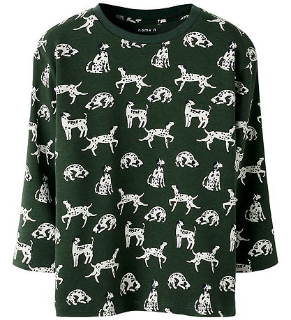 Name It Bluse - NmmKian - Deep Forest/Cloud Dancer m. Print