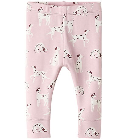 Name It Leggings - NbfKilas - Bleached Mauve/Cloud Dancer m. Pri