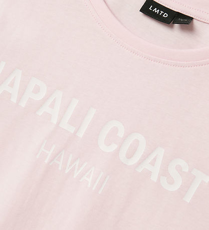 LMTD T-shirt - NlfFaca - Pink Tulle m. Hvid