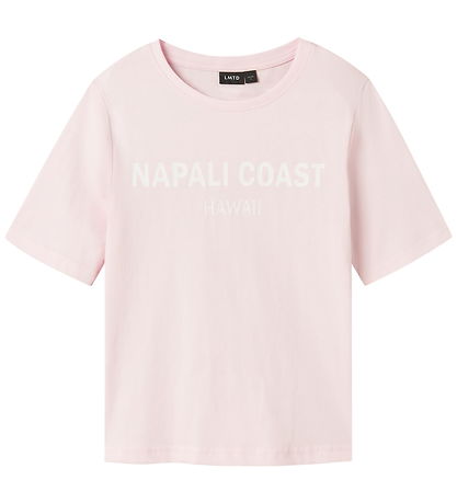 LMTD T-shirt - NlfFaca - Pink Tulle m. Hvid