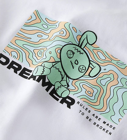 LMTD T-shirt - NlmAnders - Bright White m. Print