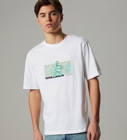 LMTD T-shirt - NlmAnders - Bright White m. Print