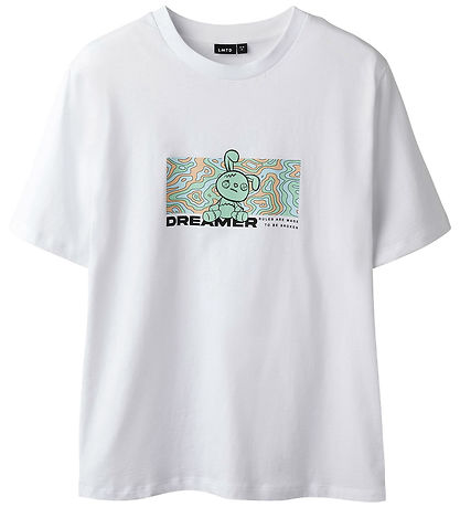 LMTD T-shirt - NlmAnders - Bright White m. Print