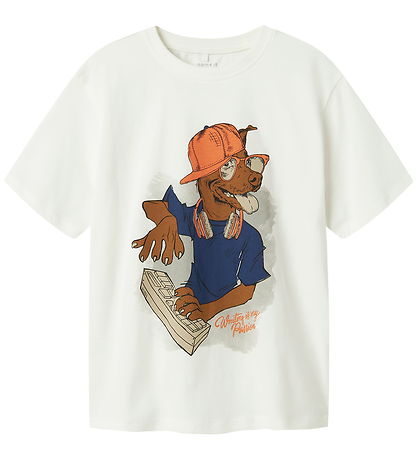 Name It T-shirt - NkmNova - Cloud Dancer m. Print
