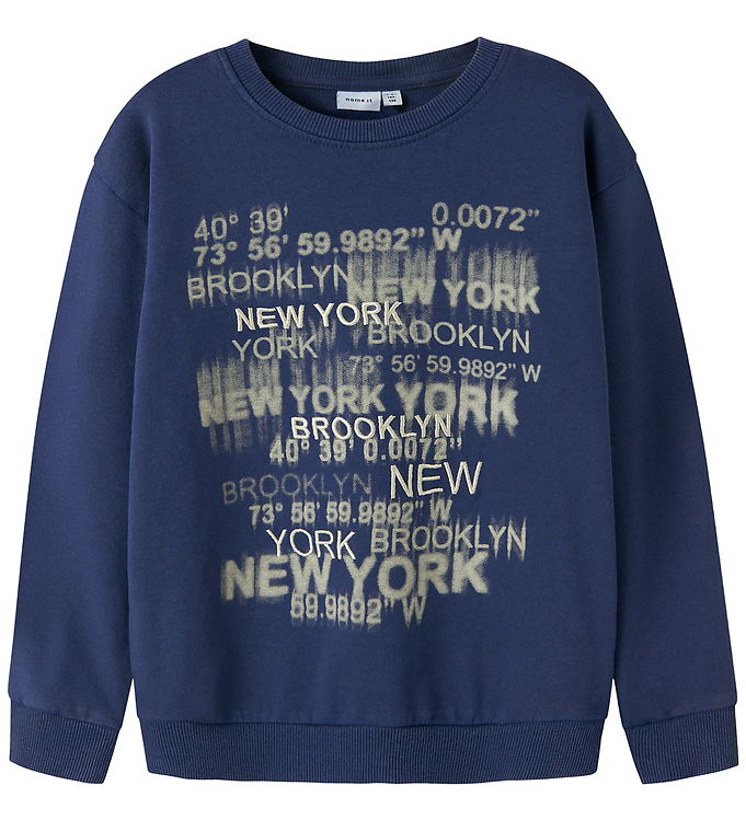 Name It Sweatshirt - NkmNestel - Blueprint m. Print