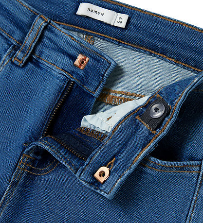 Name It Jeans - NkfRose - Dark Blue Denim m. Blomster