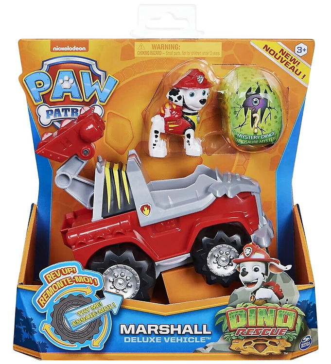 Paw Patrol Legetøjsbil - Dino Rescue - Marshall