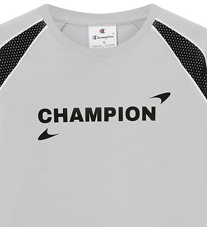 Champion Bluse - Nickel Grey m. Sort Champion Bluse - Nickel Grey m. Sort