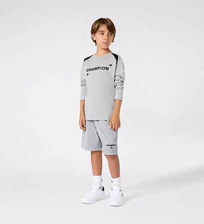 Champion Bluse - Nickel Grey m. Sort Champion Bluse - Nickel Grey m. Sort