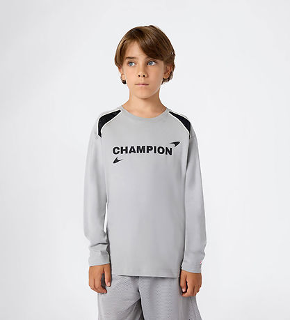 Champion Bluse - Nickel Grey m. Sort Champion Bluse - Nickel Grey m. Sort