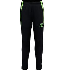 Hummel Træningsbukser - hmlLead - Black/Green Gecko Hummel Træningsbukser - hmlLead - Black/Green Gecko