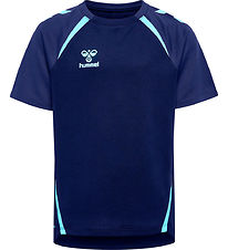 Hummel T-shirt - hmlLead 2.0 Jersey - Marine/Blue Fish Hummel T-shirt - hmlLead 2.0 Jersey - Marine/Blue Fish