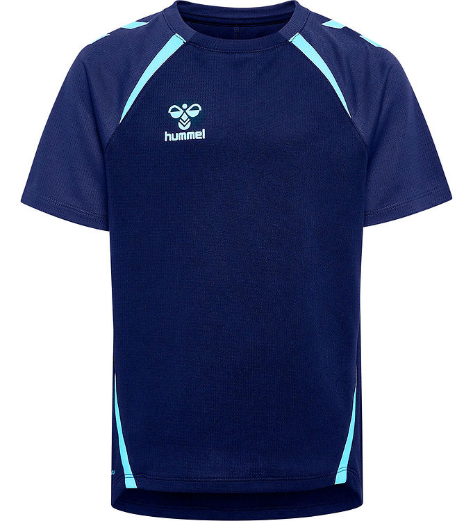 Hummel T-shirt - hmlLead 2.0 Jersey - Marine/Blue Fish