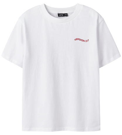 LMTD T-shirt - NlfHeart - Bright White/Rød
