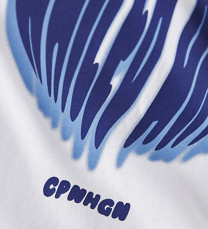 LMTD T-shirt - NlfHeart - Bright White/Blå