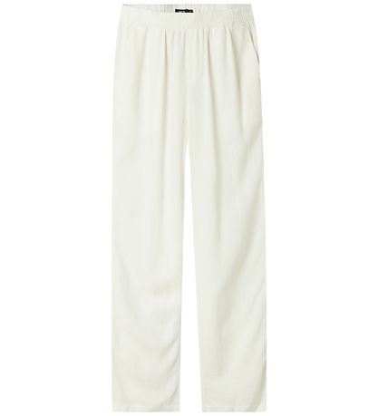 LMTD Trousers - Viscose/Linen - Noos - NlnFinen - White Alyssum