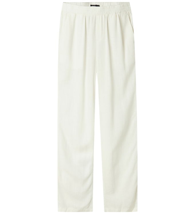 LMTD Bukser - Viskose/Hør - Noos - NlnFinen - White Alyssum