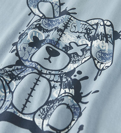 LMTD T-shirt - NlfTedi - Blue Fog m. Print