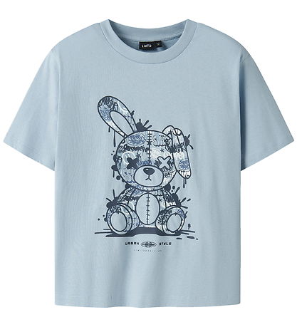 LMTD T-shirt - NlfTedi - Blue Fog m. Print