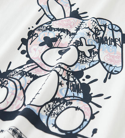 LMTD T-shirt - NlfTedi - Bright White m. Print