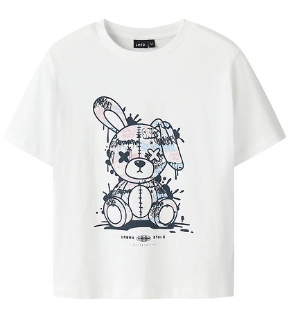 LMTD T-shirt - NlfTedi - Bright White m. Print