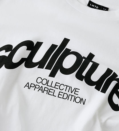 LMTD T-shirt - NlnNure - Bright White/Sort m. Print