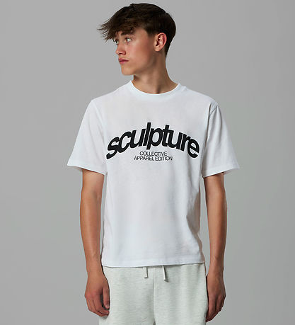 LMTD T-shirt - NlnNure - Bright White/Sort m. Print