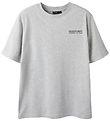 LMTD T-shirt - NlnMoods - Light Grey Melange/Dark Sapphire m. Pr LMTD T-shirt - NlnMoods - Light Grey Melange/Dark Sapphire m. Pr