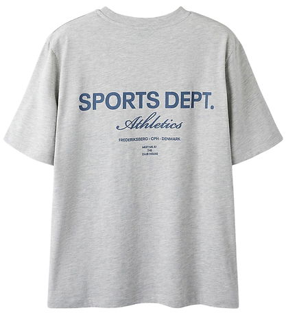 LMTD T-shirt - NlnMoods - Light Grey Melange/Dark Sapphire m. Pr