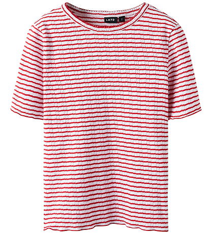 LMTD T-shirt - NlfSeher - Hibiscus/Hvid m. Hulmønster