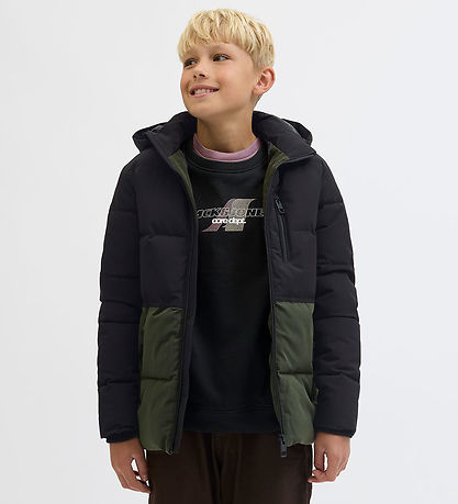 Jack & Jones Dynejakke - JjEowen - Rosin/Black Blocking