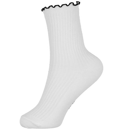 LMTD Strømper - NlfHenry - Bright White/Sort LMTD Strømper - NlfHenry - Bright White/Sort