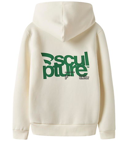 LMTD Hættetrøje - NlnHulp - Antique White/Jolly Green/Sort