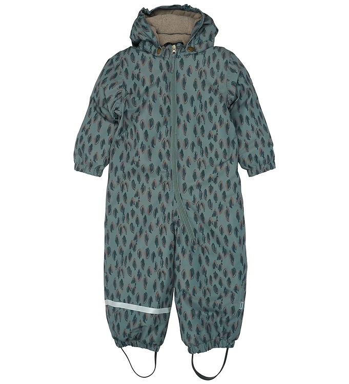 Mikk-Line Flyverdragt - Recycled - Balsam Green m. Print